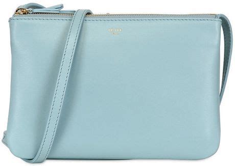 celine blue trio cabas solo leather shoulder bag|WOMEN'S LUXURY LEATHER SHOULDER BAGS .